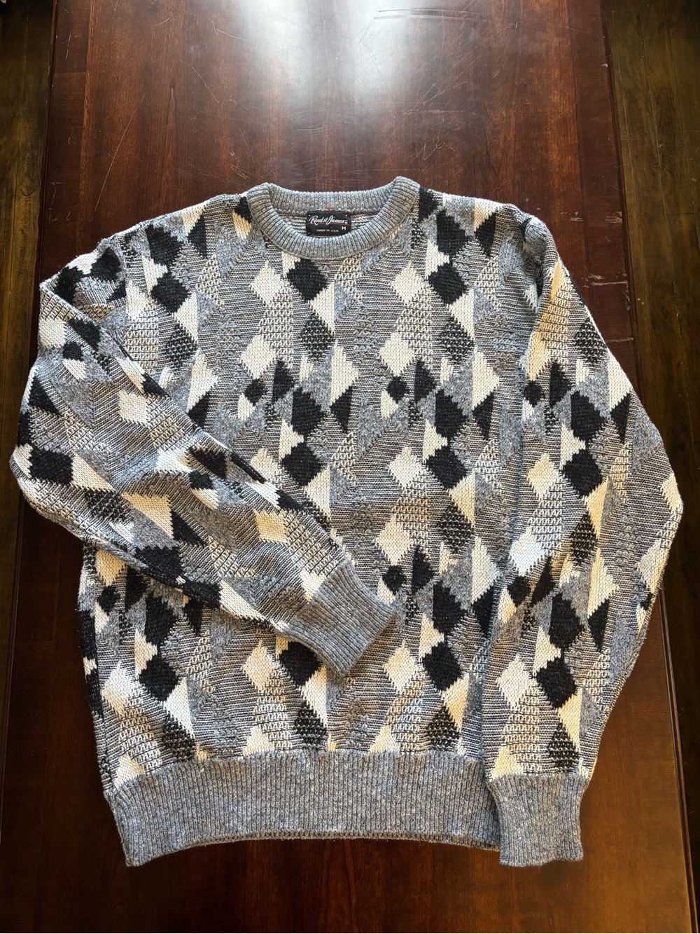 Vintage 90s Reed St. James Grandpa Sweater